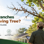 Dead branches on living tree